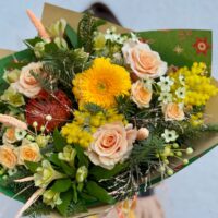Buchet Solar cu Gerbera și Mimosa