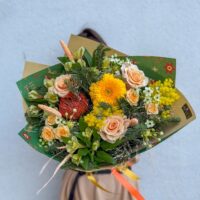 Buchet Solar cu Gerbera și Mimosa