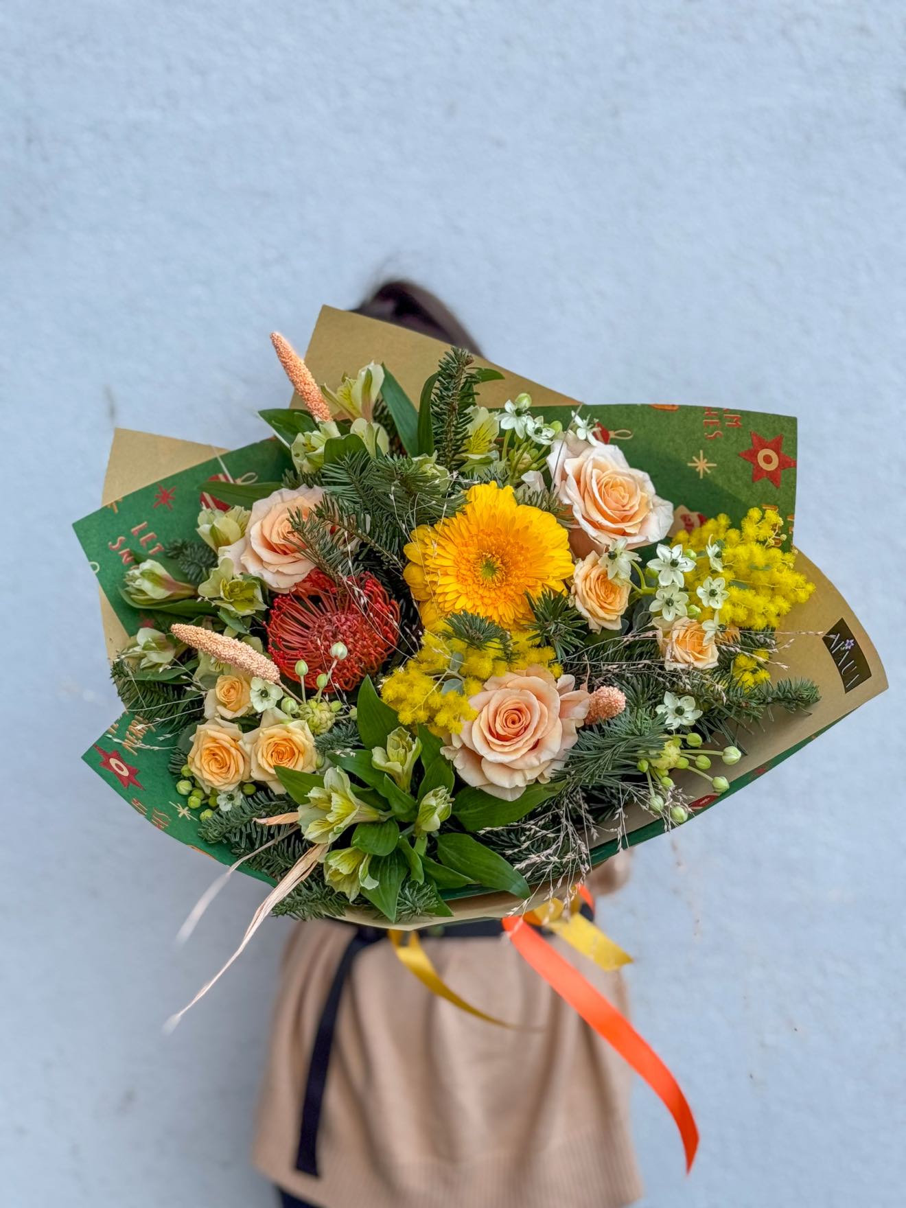 Buchet Solar cu Gerbera și Mimosa