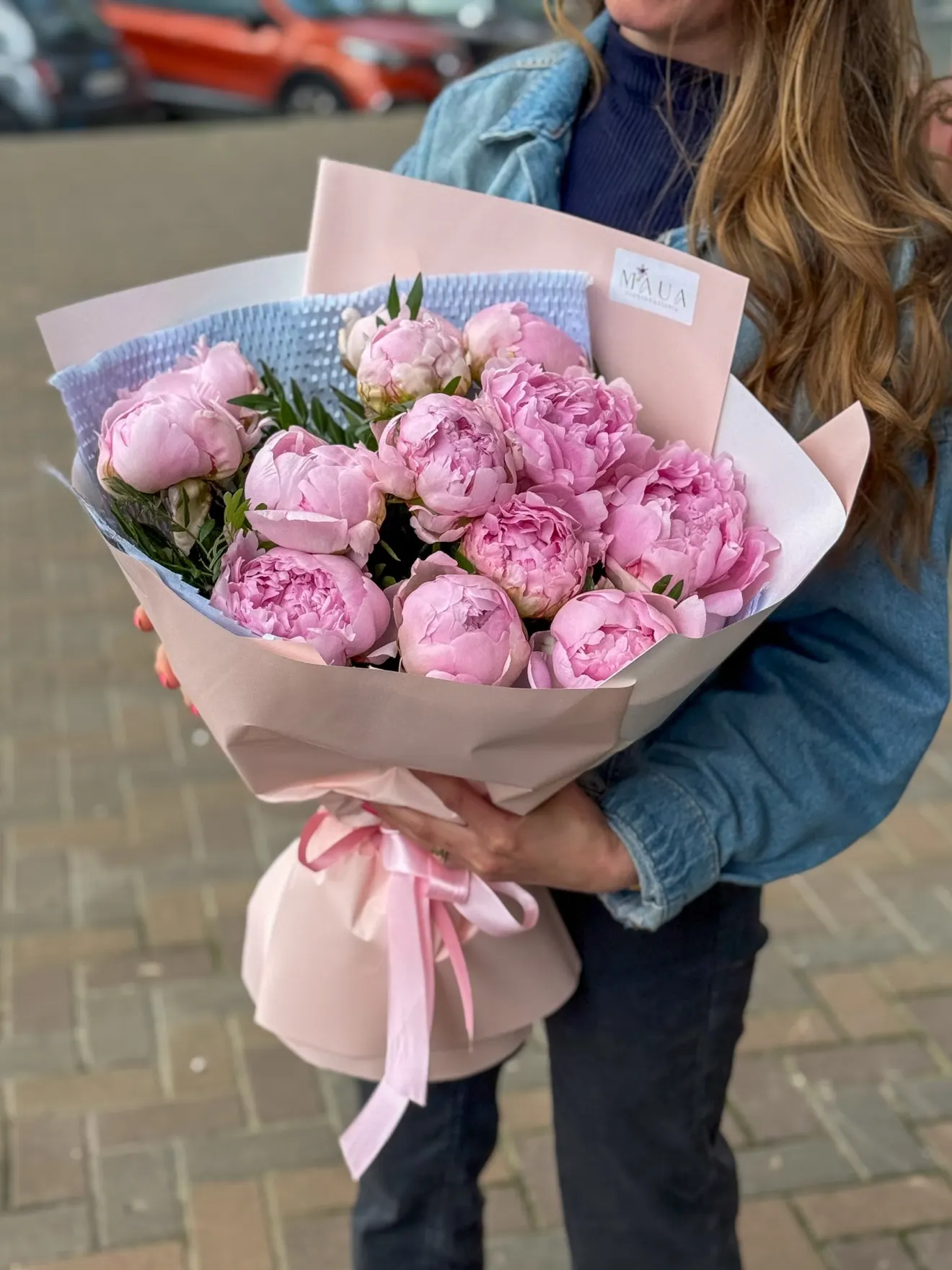Buchet cu bujori roz