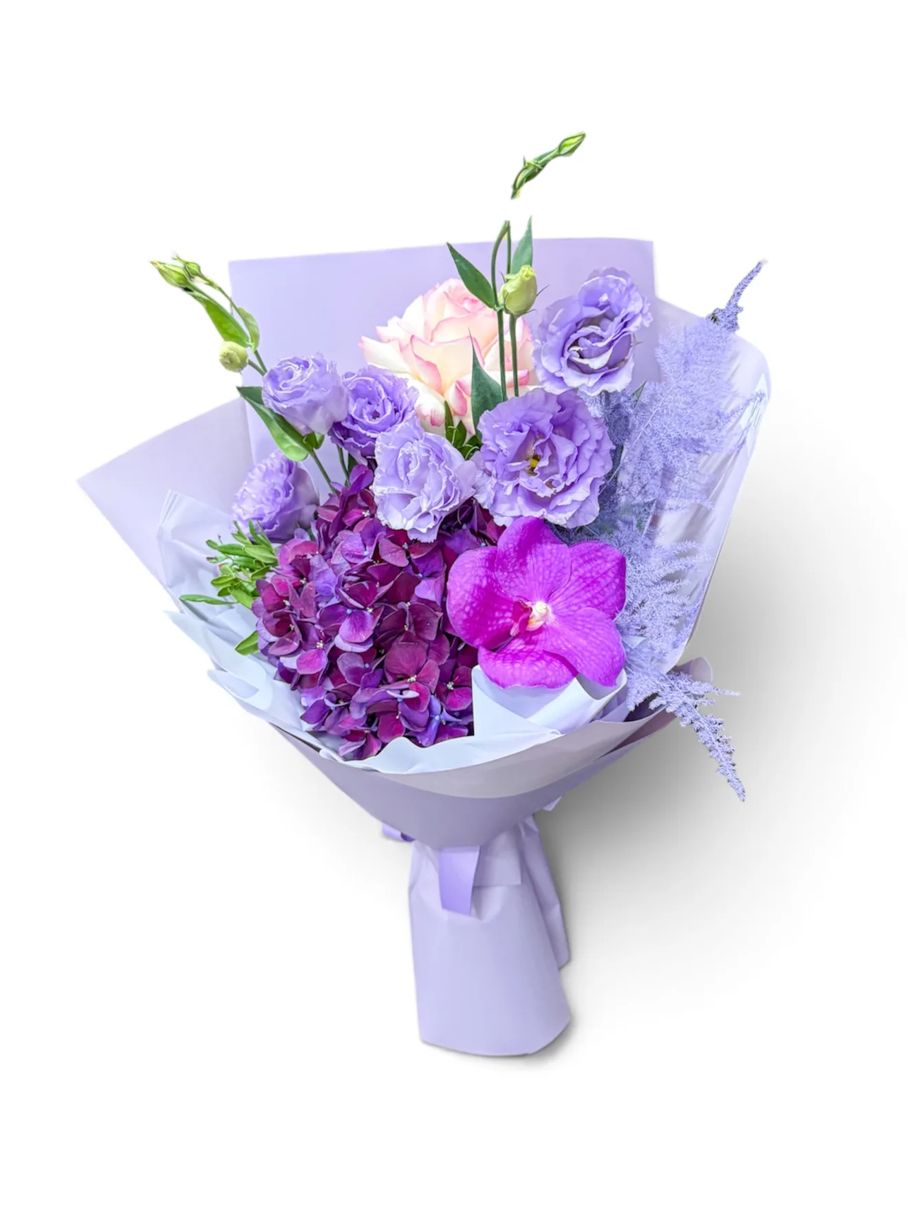Buchet în nuanțe de mov și lila Buchet în nuanțe de mov și lila